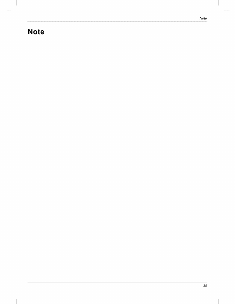 Note | LG 200LC1R User Manual | Page 35 / 36
