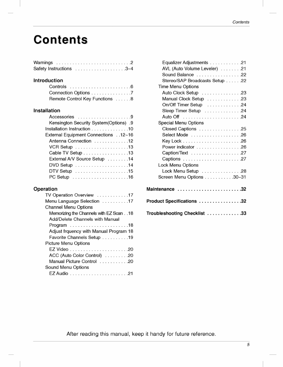 LG 200LC1R User Manual | Page 5 / 36