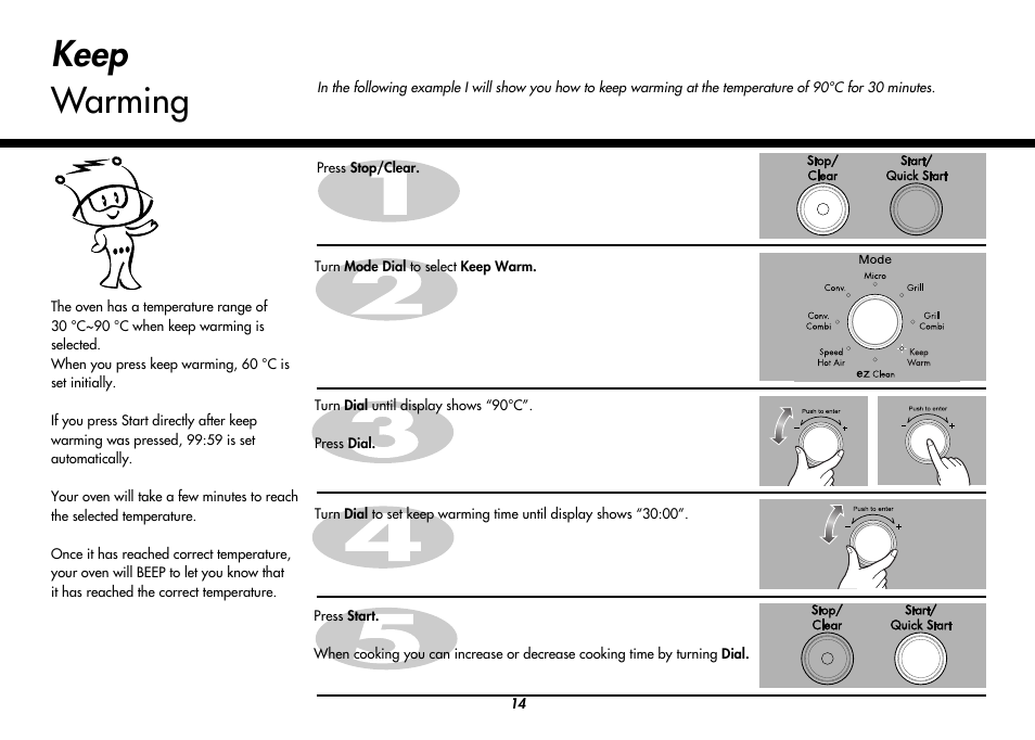 Keep warming | LG MC8486NL User Manual | Page 14 / 52