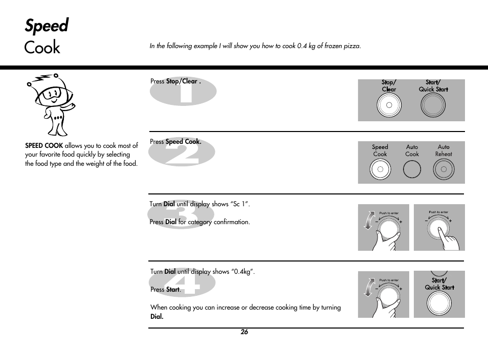 Speed cook | LG MC8486NL User Manual | Page 26 / 52