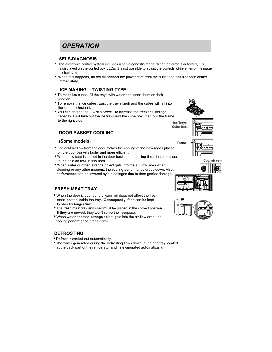 Operation | LG GR-382R User Manual | Page 6 / 14