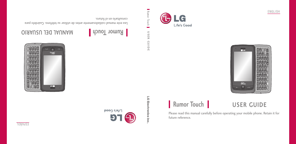 LG Rumor touch User Manual | 98 pages