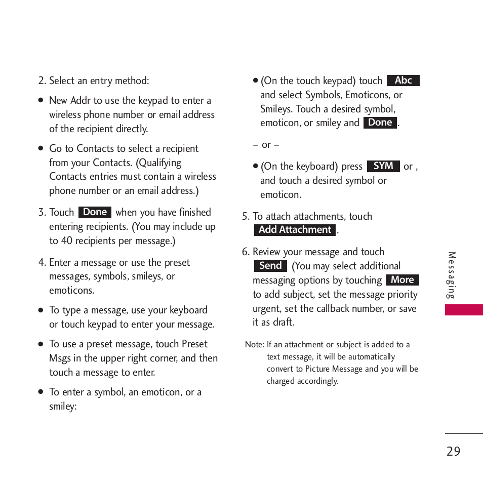 LG Rumor touch User Manual | Page 31 / 98