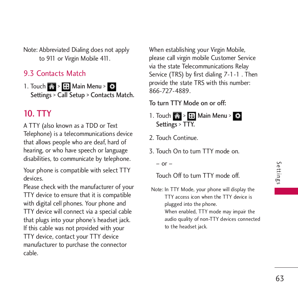 3 contacts match | LG Rumor touch User Manual | Page 65 / 98