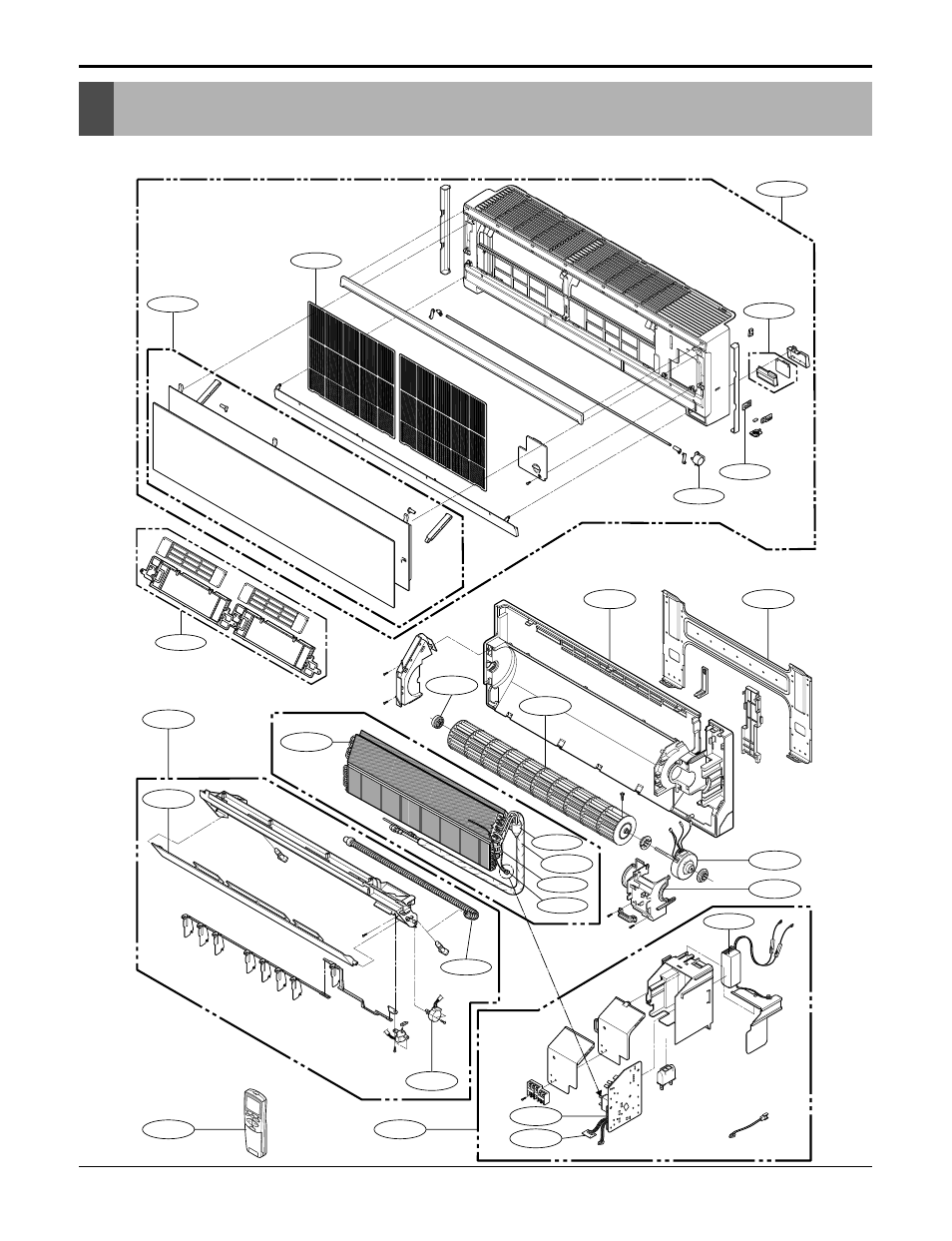 Exploded view, Indoor unit, Service manual 67 | LG LA121HPMI User Manual | Page 67 / 71