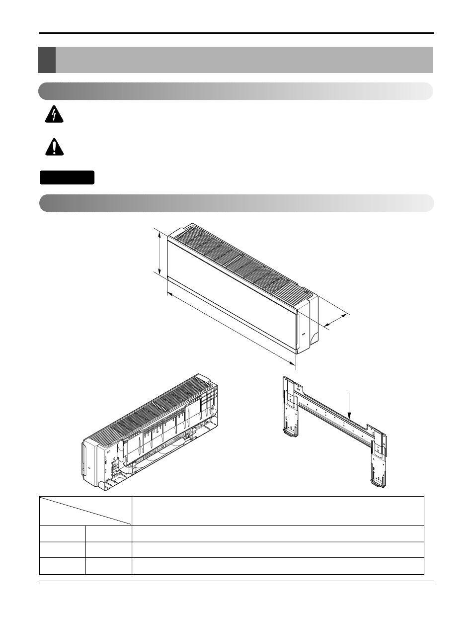 Dimensions, Indoor unit, Symbols used in this manual | Notice | LG LA121HPMI User Manual | Page 9 / 71