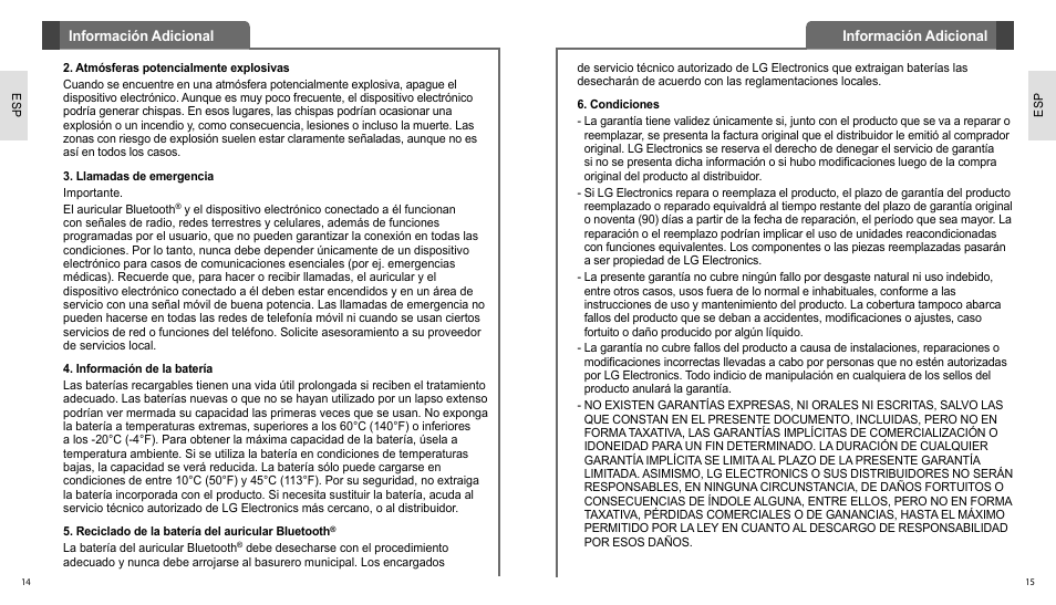 LG HBS700 User Manual | Page 16 / 18