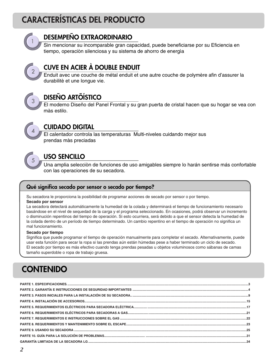LG DLE2516W User Manual | Page 35 / 67