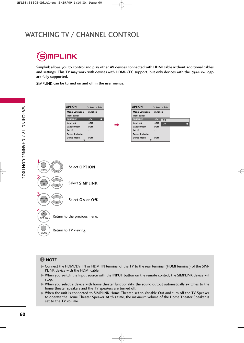 Watching tv / channel control, Wa tching tv / channel contr ol | LG 19LH20R User Manual | Page 60 / 124