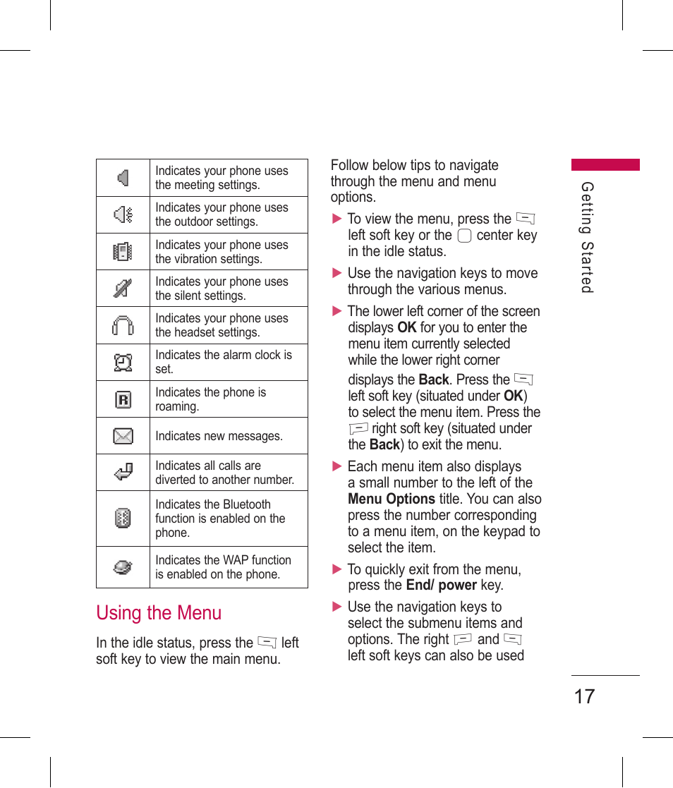 Using the menu | LG BLUETOOTH QDID B013918 KP199 User Manual | Page 117 / 226
