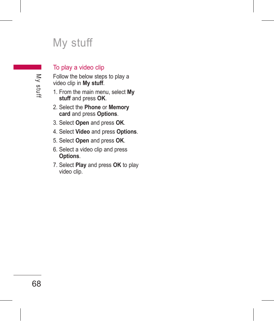 My stuff | LG BLUETOOTH QDID B013918 KP199 User Manual | Page 168 / 226