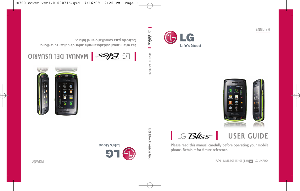 LG Bliss MMBB0345401(1.0) User Manual | 143 pages