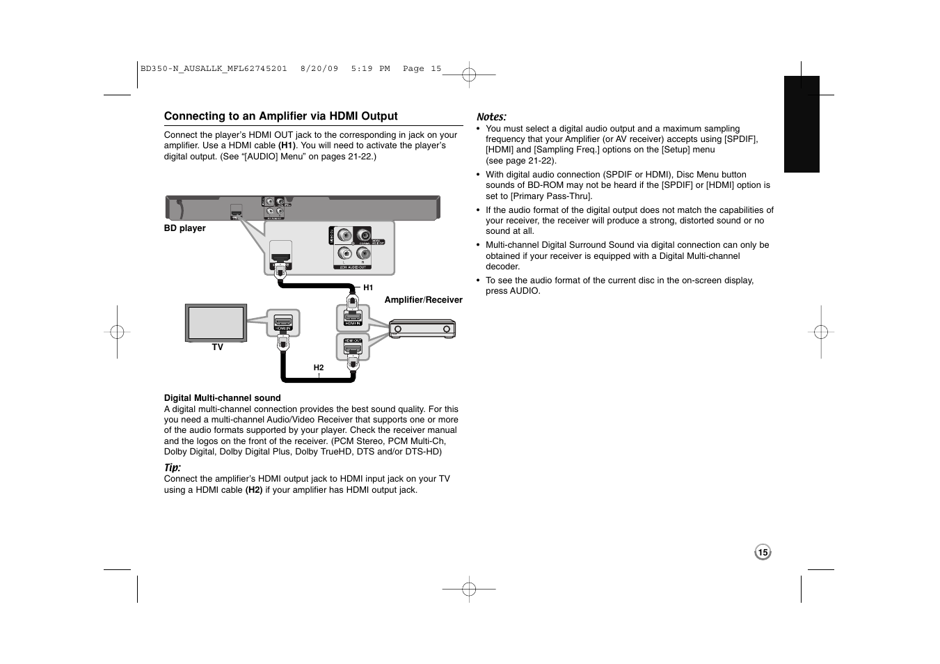 LG BD270 User Manual | Page 15 / 36