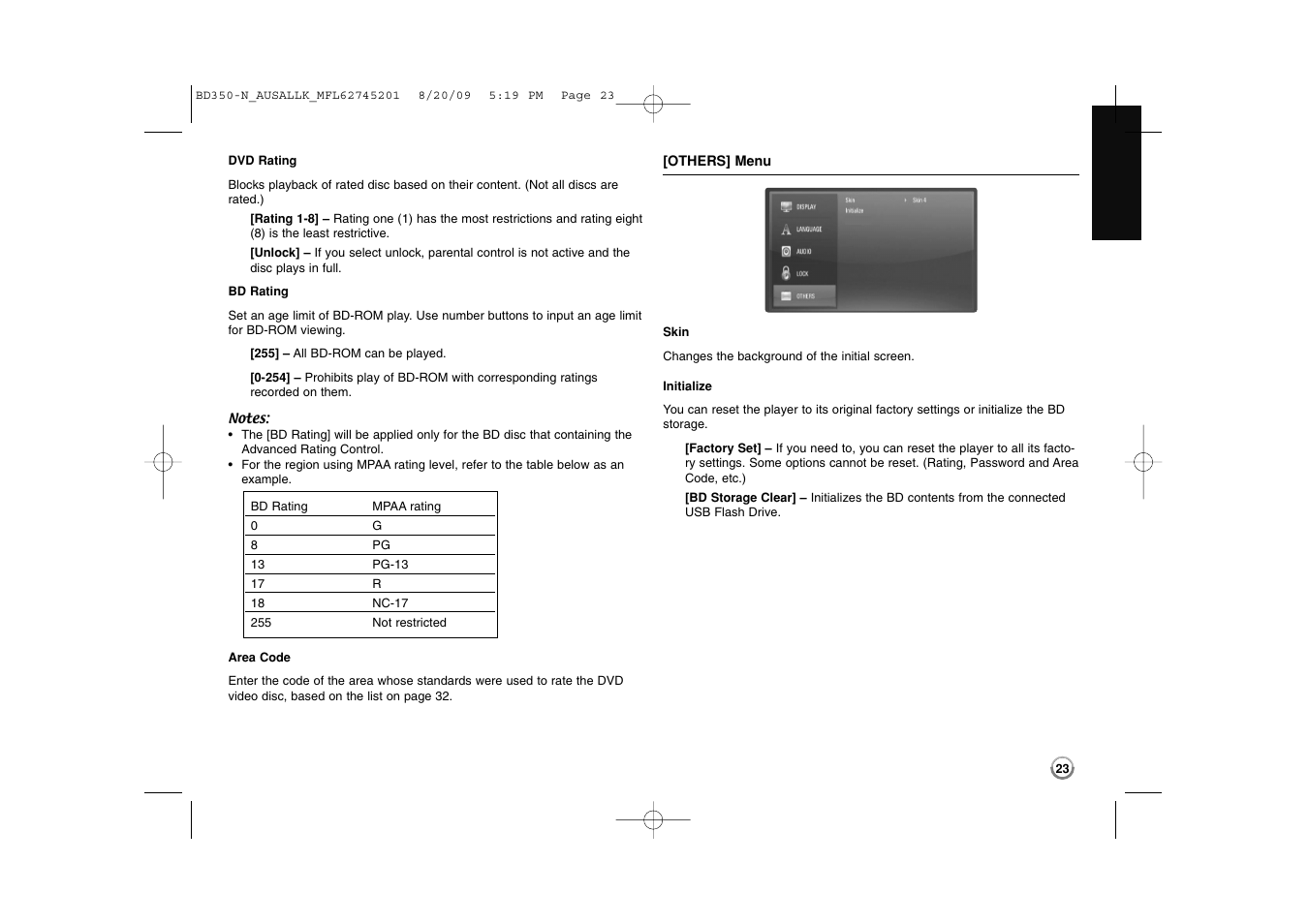 LG BD270 User Manual | Page 23 / 36