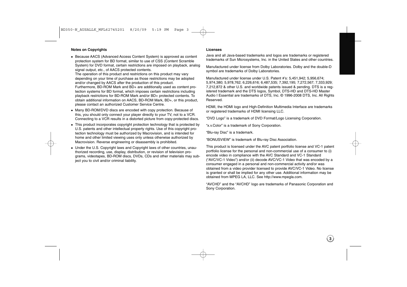 LG BD270 User Manual | Page 3 / 36