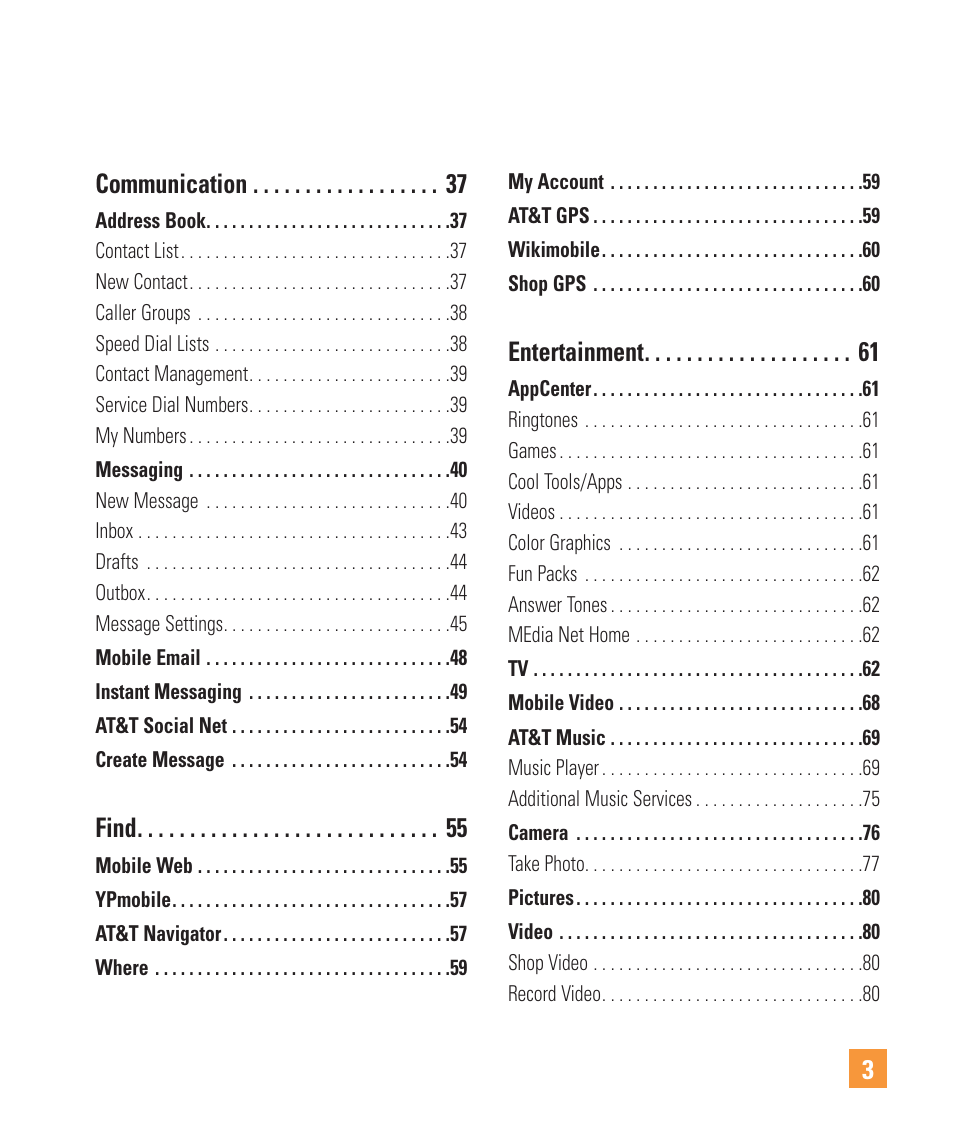 LG ARENA User Manual | Page 7 / 149
