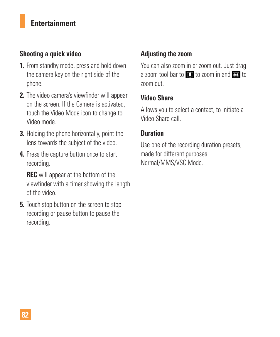 LG ARENA User Manual | Page 86 / 149