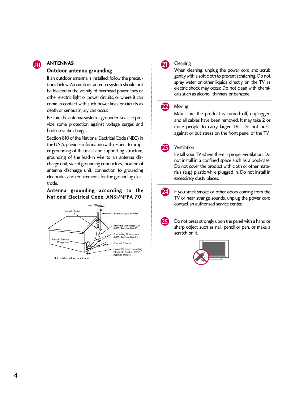 LG 323DCH User Manual | Page 6 / 88