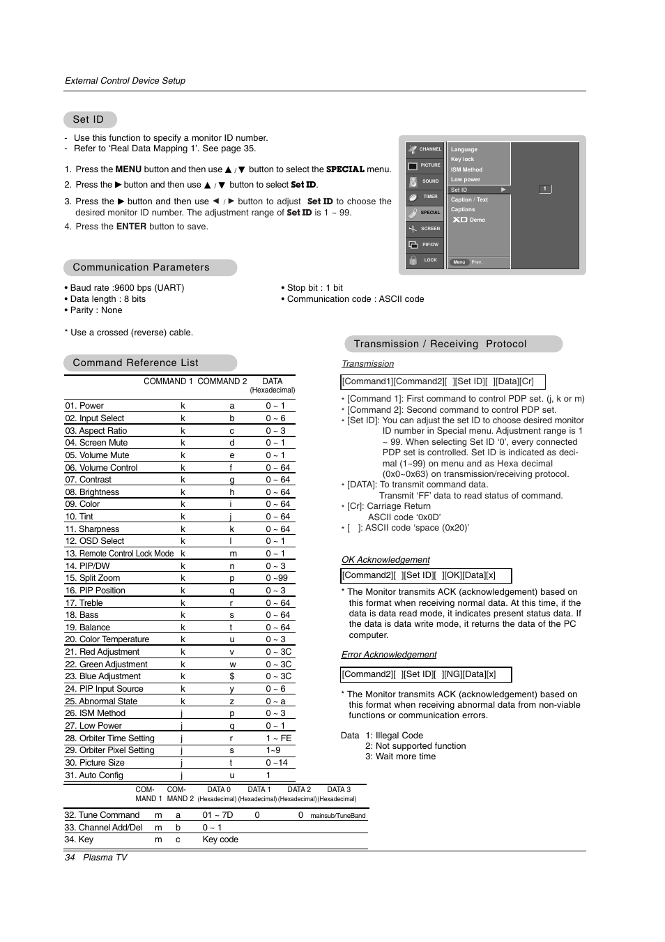 LG RU-50PX20 User Manual | Page 34 / 44