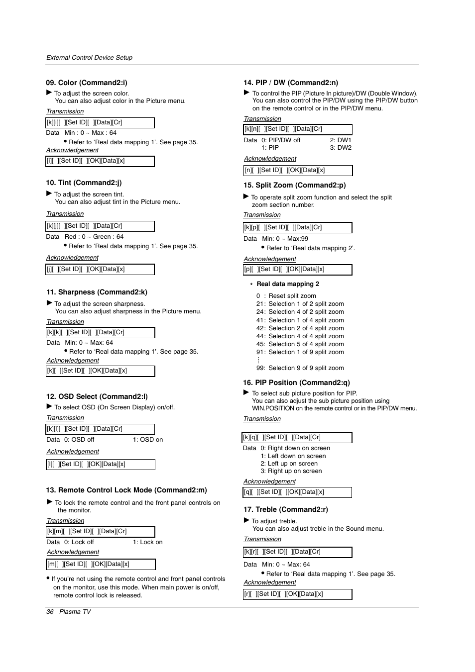 LG RU-50PX20 User Manual | Page 36 / 44