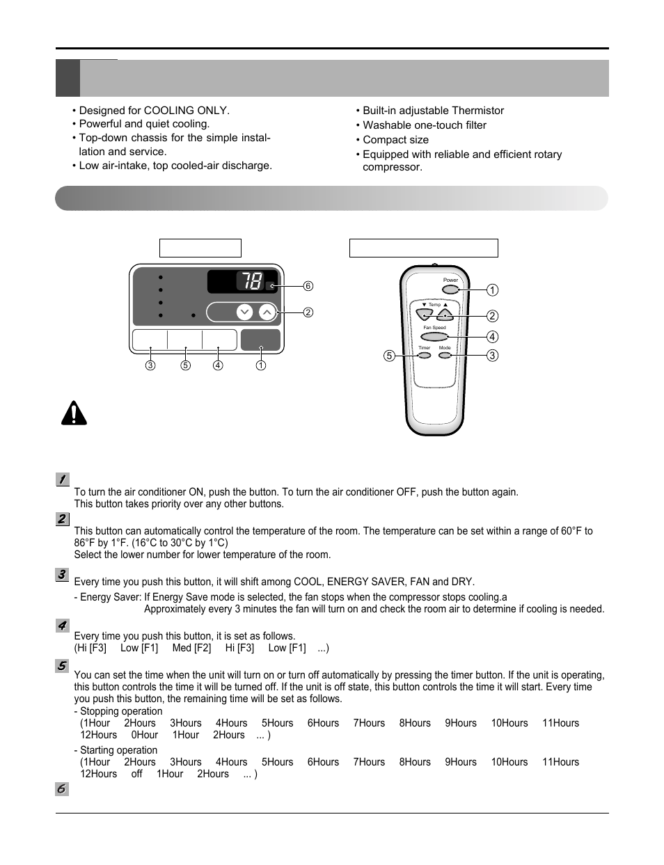 Operation, Function of controls, 12 room air conditioner operation | Remote control display | LG HB8004R User Manual | Page 12 / 40