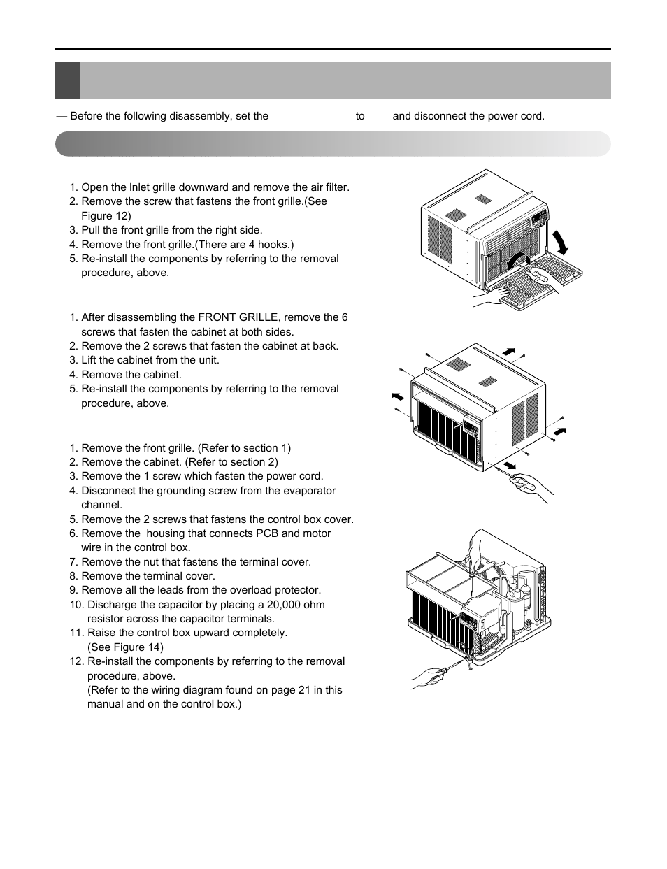 Disassembly, Mechanical parts | LG HB8004R User Manual | Page 13 / 40