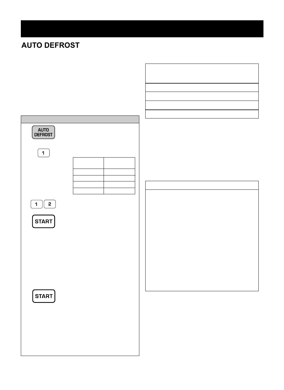 Operation, Auto defrost, Weight conversion table | Operating tips | LG LMVM1955SB User Manual | Page 20 / 36