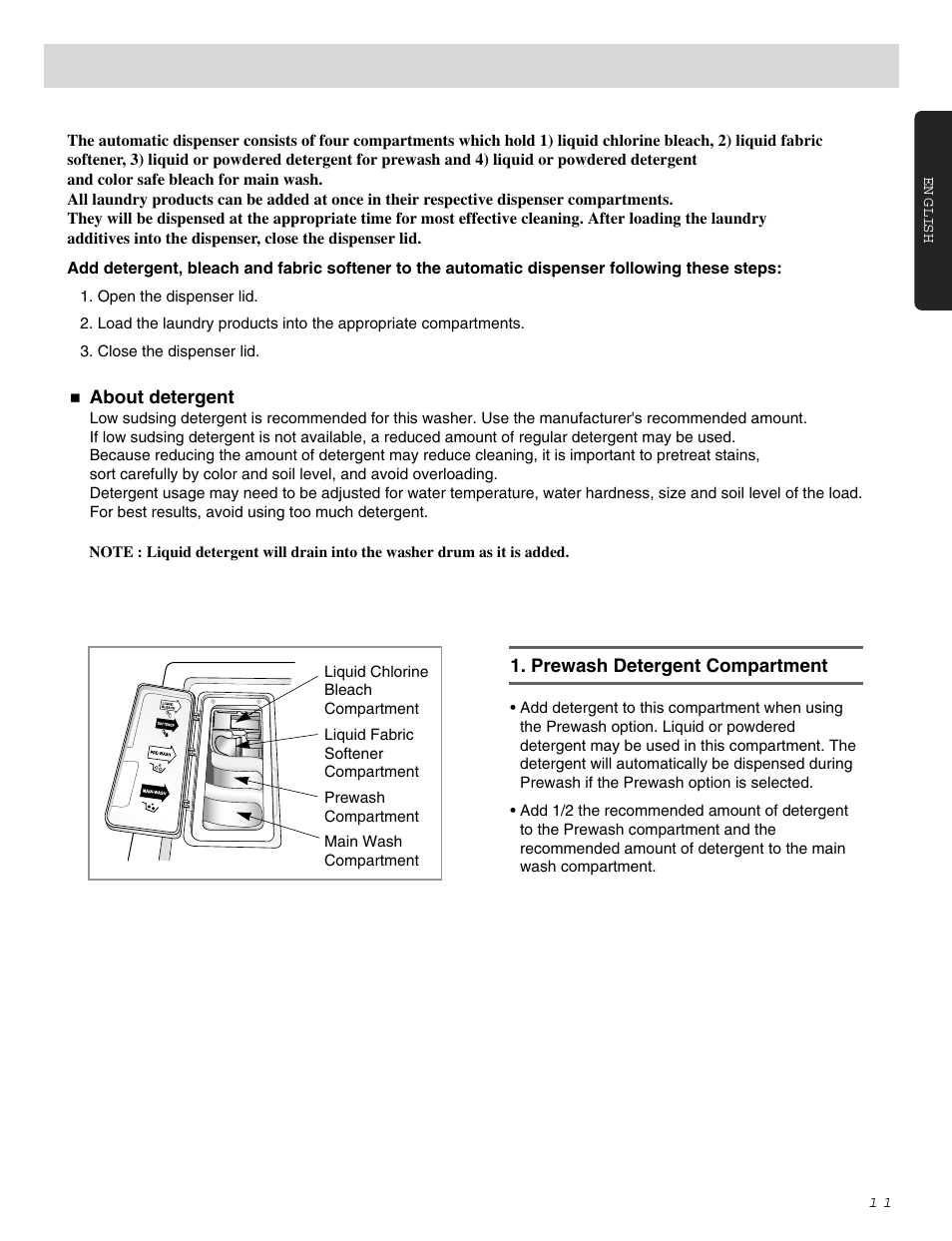 Using the dispenser | LG WM0642H User Manual | Page 12 / 48