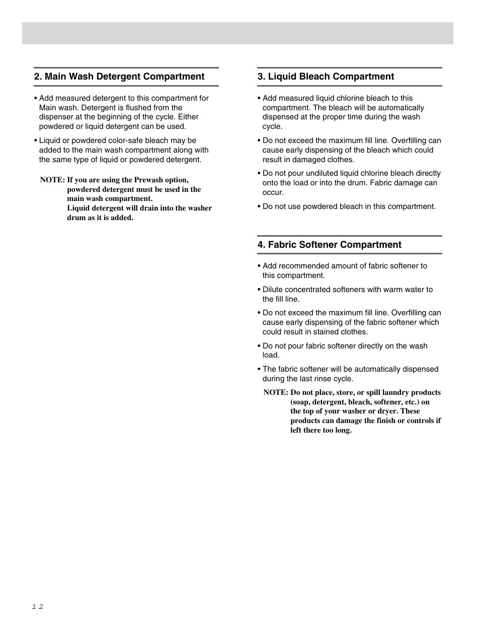 Using the dispenser | LG WM0642H User Manual | Page 13 / 48