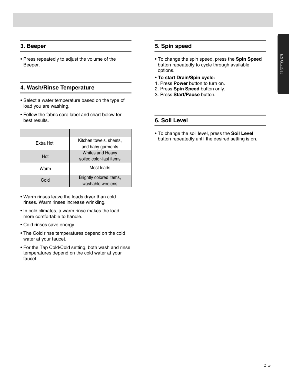 How to use the washer | LG WM0642H User Manual | Page 16 / 48