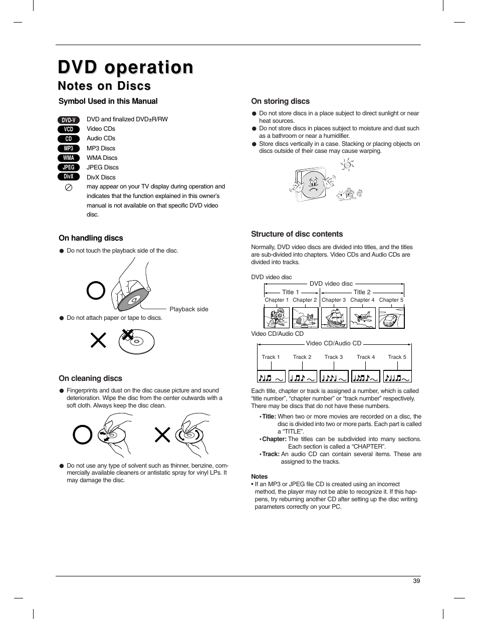 Dvd operation | LG 23LX1RV User Manual | Page 39 / 68