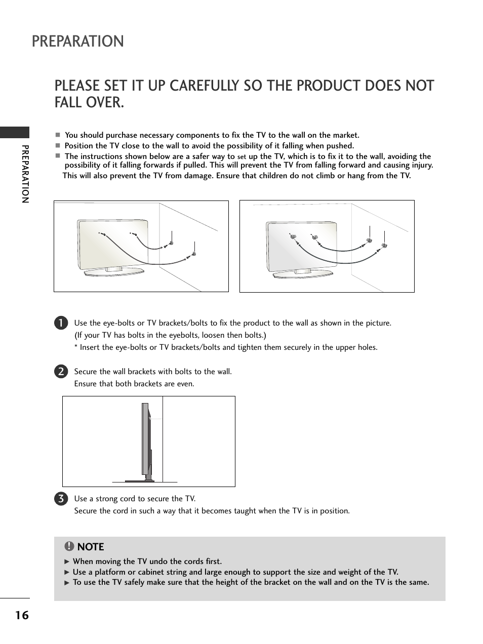 Preparation | LG 326*** User Manual | Page 18 / 116