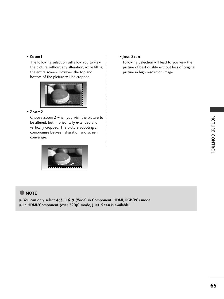Picture contr ol | LG 326*** User Manual | Page 67 / 116