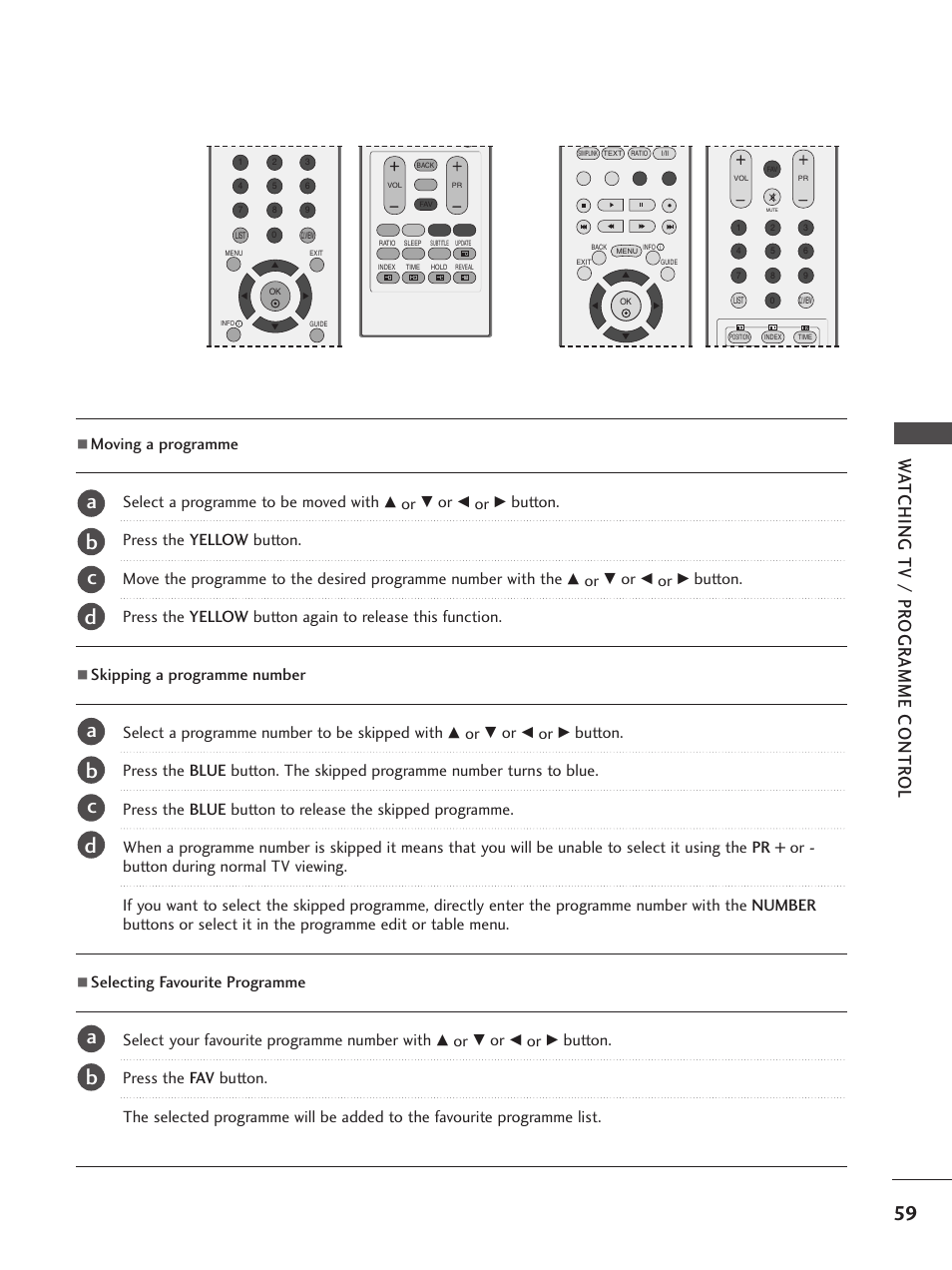 Wa tching tv / pr ogr amme contr ol | LG 26LC5 User Manual | Page 61 / 120