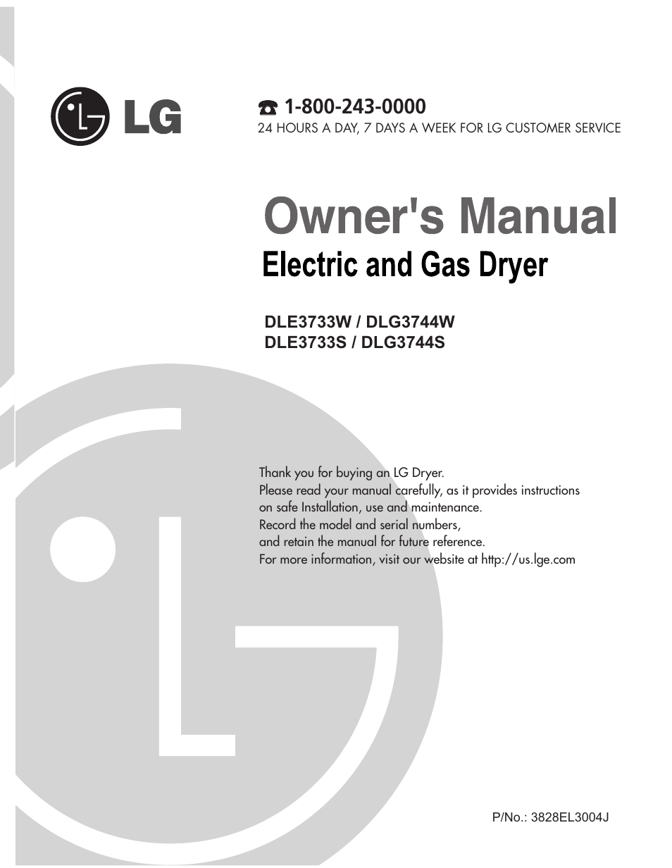 LG D3744W User Manual | 72 pages