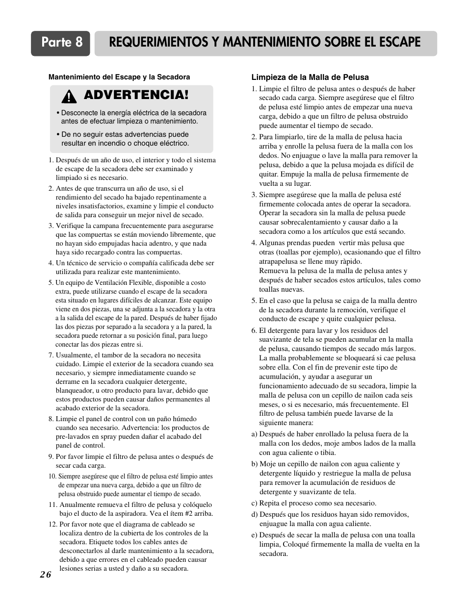 Advertencia | LG D3744W User Manual | Page 62 / 72