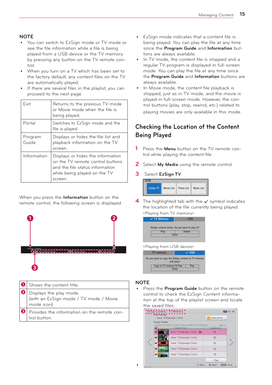 Checking the location of the content being played | LG 2 User Manual | Page 15 / 17