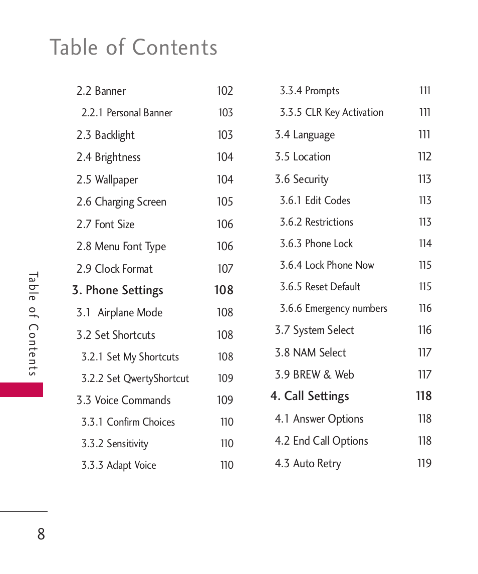 LG ELLIPSE 9250  ES User Manual | Page 10 / 351