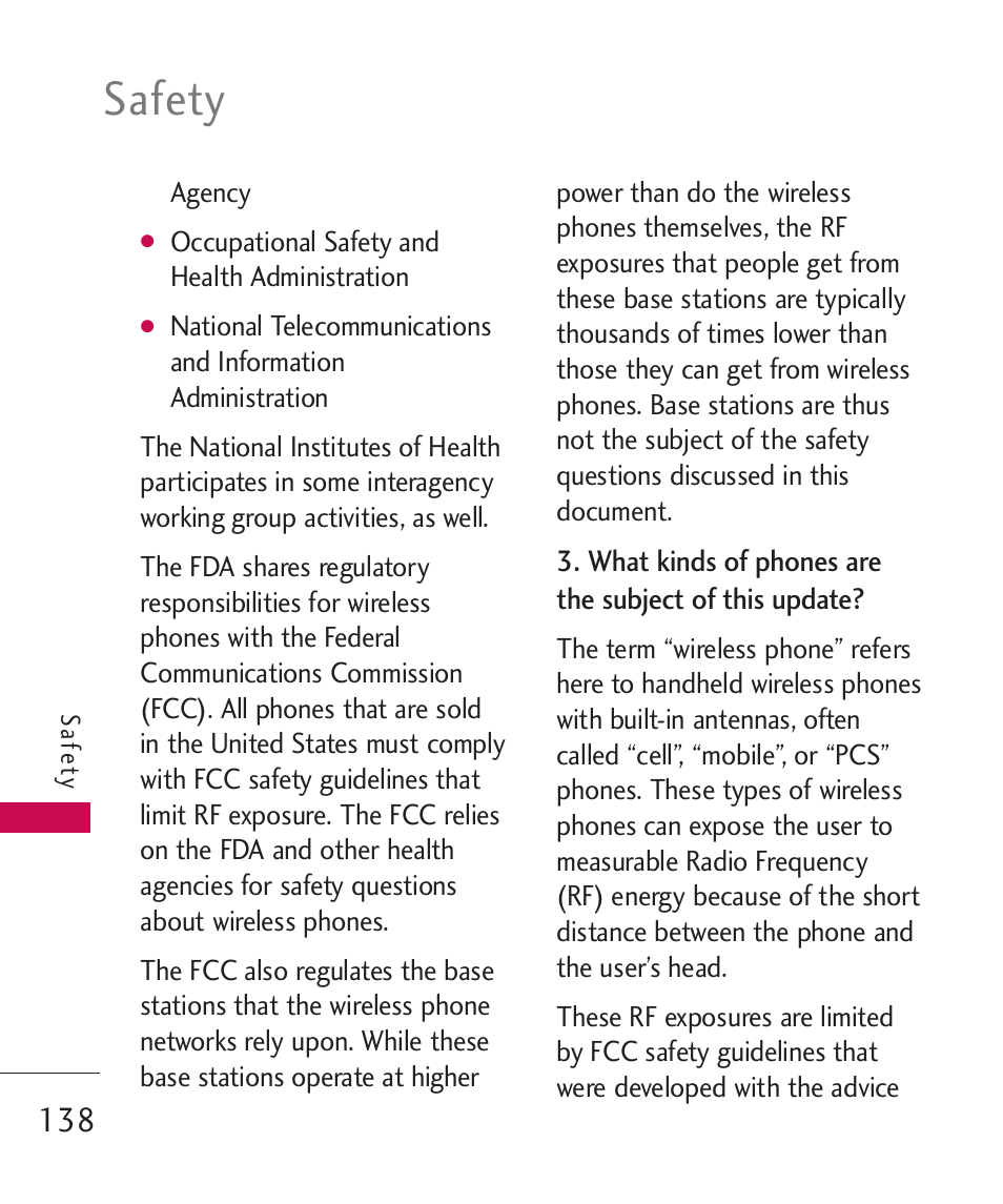 Safety | LG ELLIPSE 9250  ES User Manual | Page 140 / 351