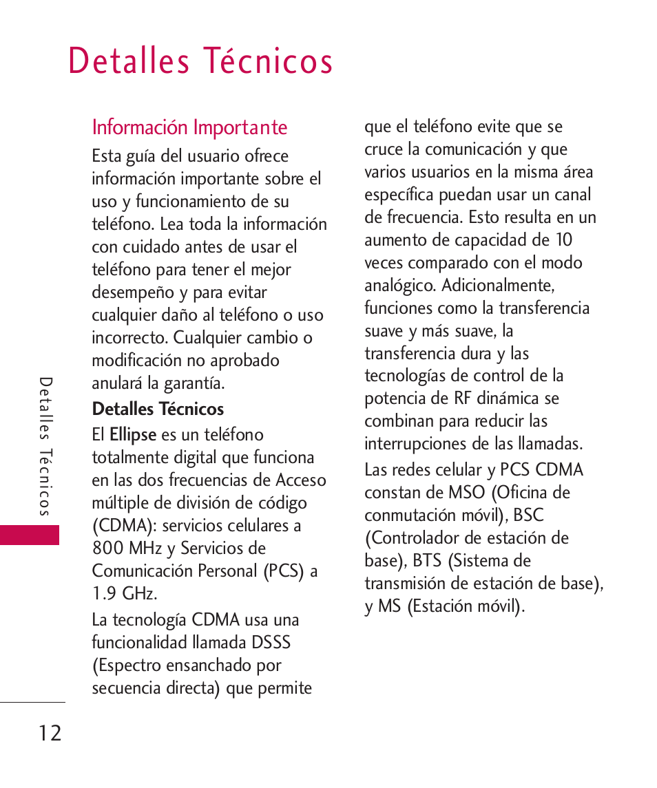 Detalles técnicos | LG ELLIPSE 9250  ES User Manual | Page 180 / 351