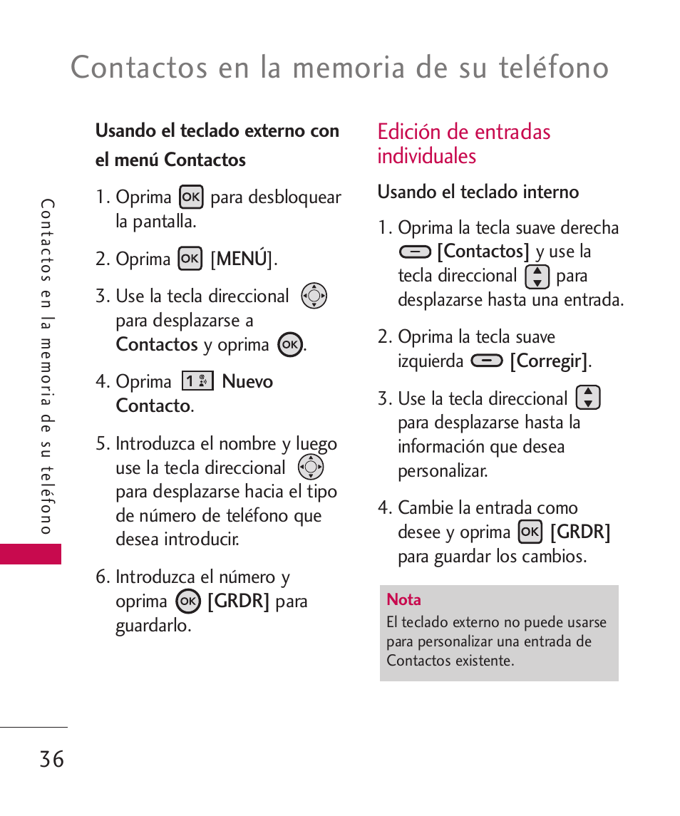 Edición de entradas individuales | LG ELLIPSE 9250  ES User Manual | Page 204 / 351