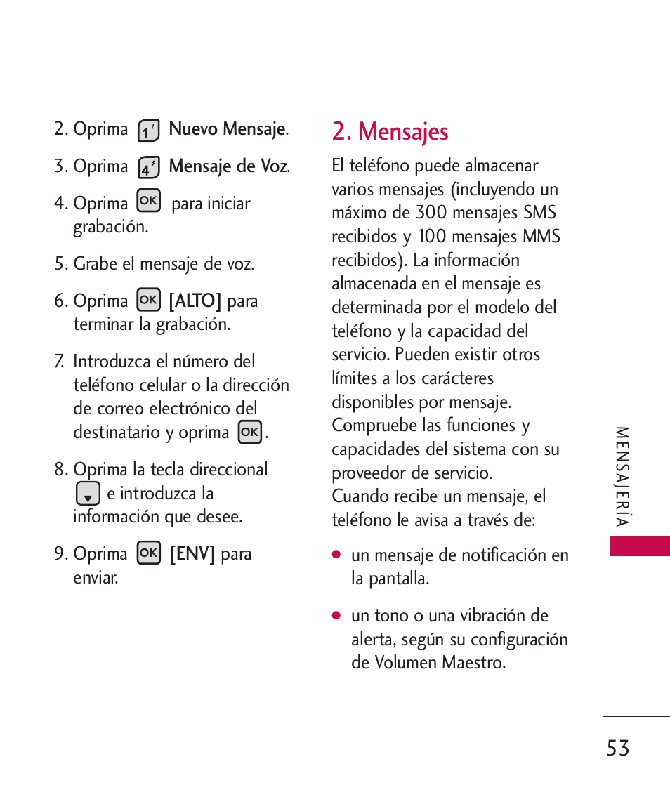 Mensajes | LG ELLIPSE 9250  ES User Manual | Page 221 / 351