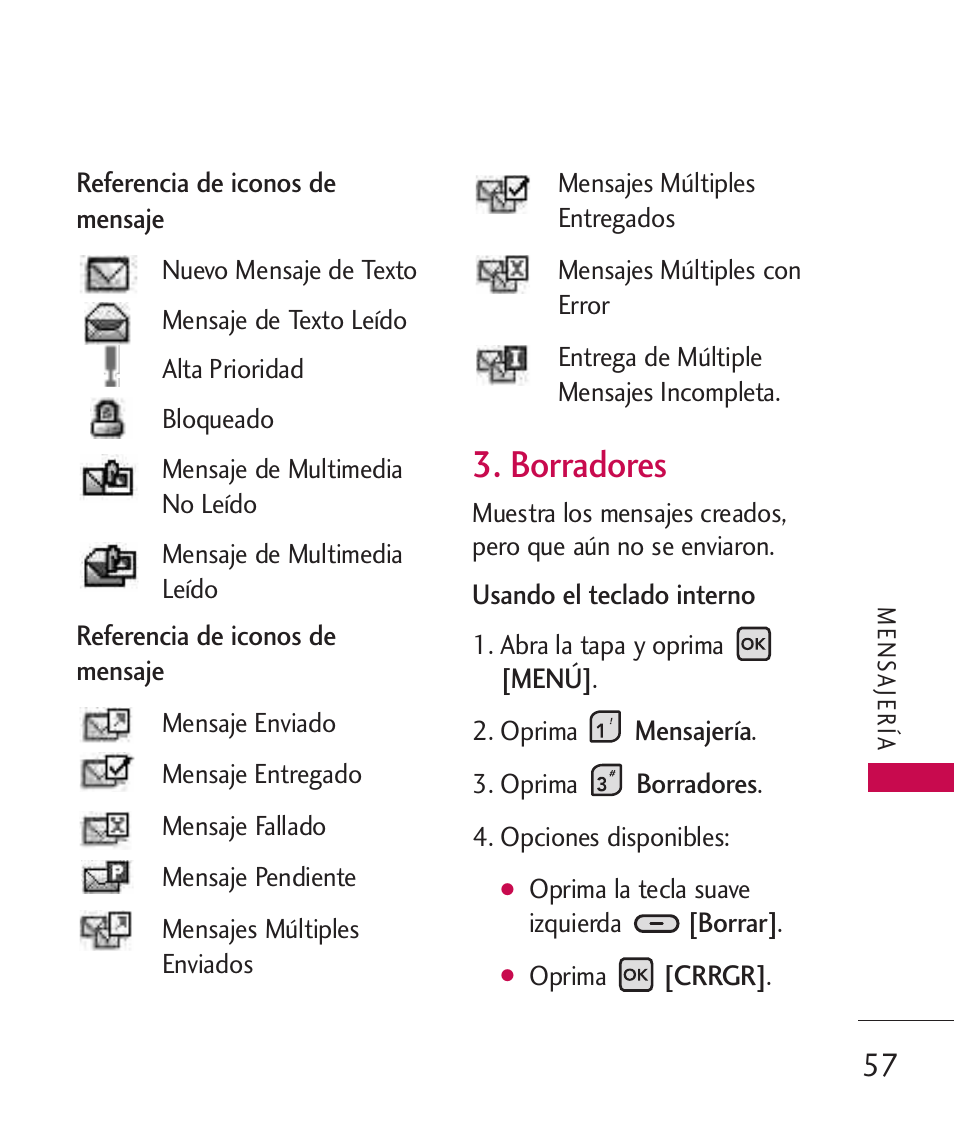 Borradores | LG ELLIPSE 9250  ES User Manual | Page 225 / 351