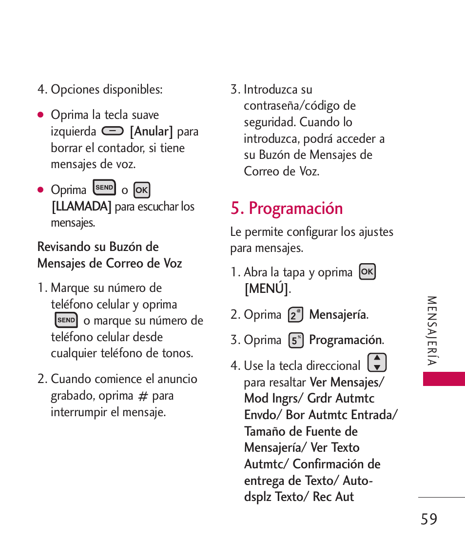Programación | LG ELLIPSE 9250  ES User Manual | Page 227 / 351