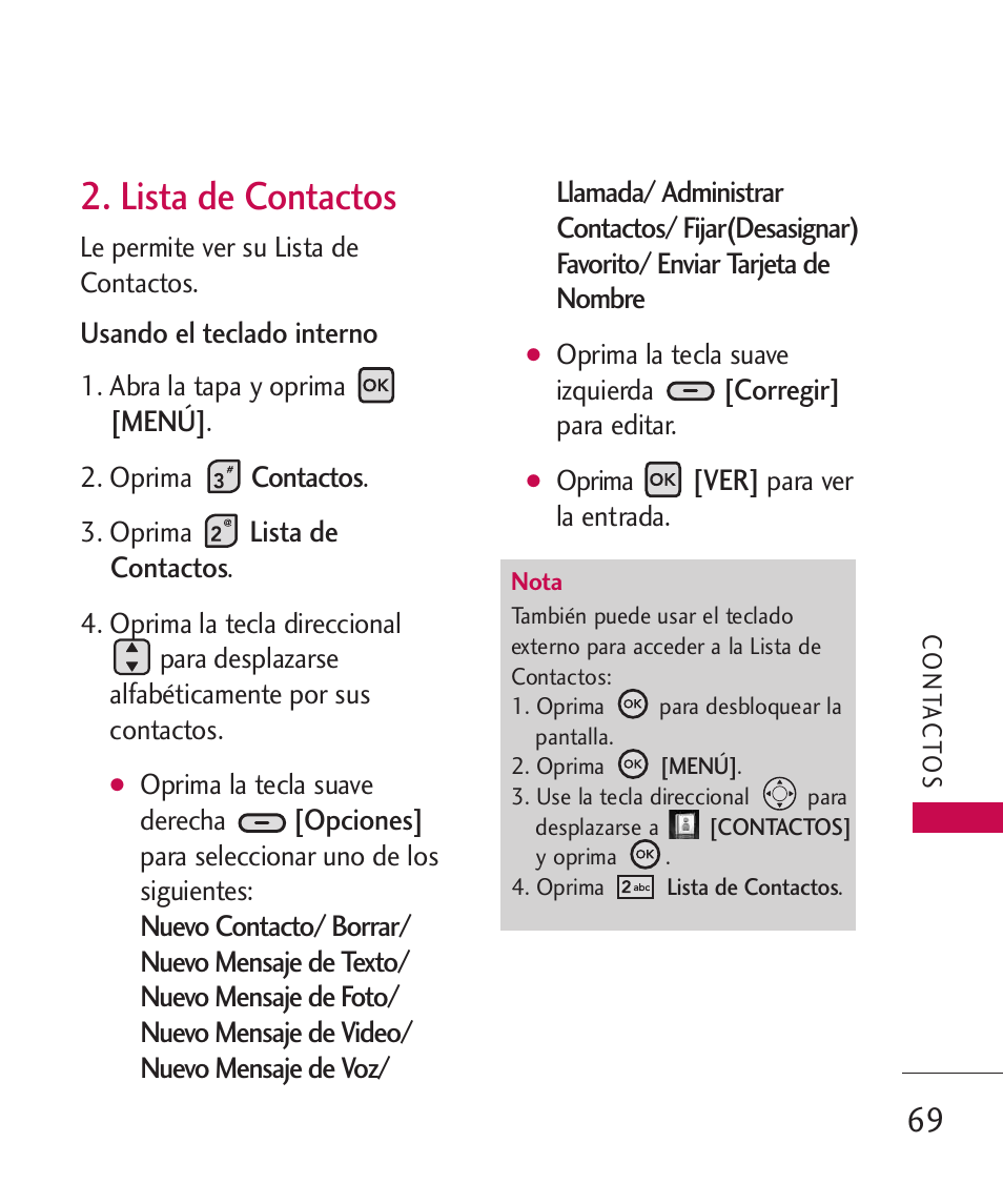 Lista de contactos | LG ELLIPSE 9250  ES User Manual | Page 237 / 351