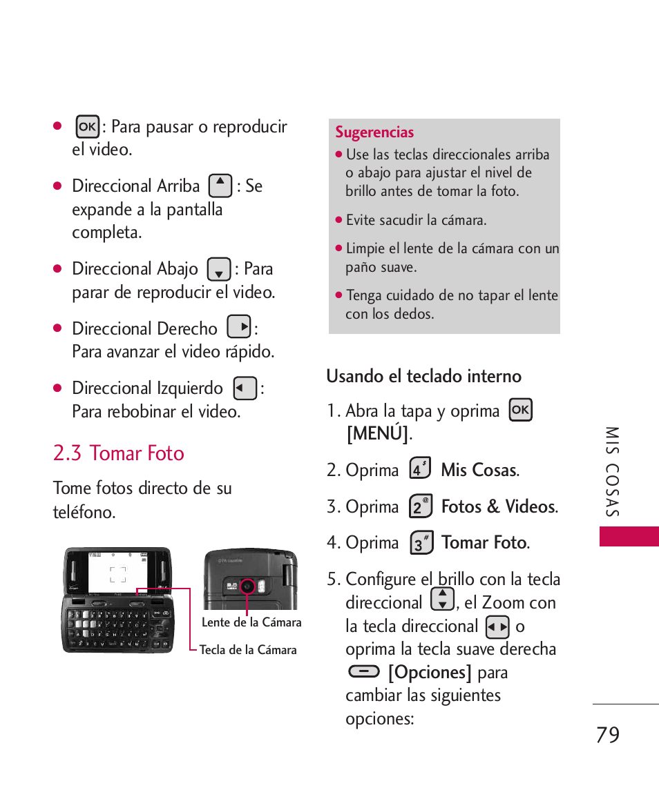 3 tomar foto | LG ELLIPSE 9250  ES User Manual | Page 247 / 351