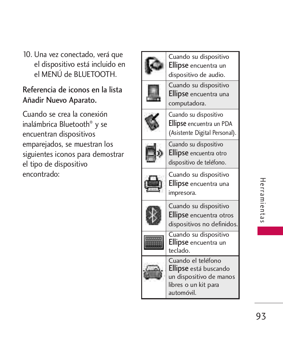 LG ELLIPSE 9250  ES User Manual | Page 261 / 351