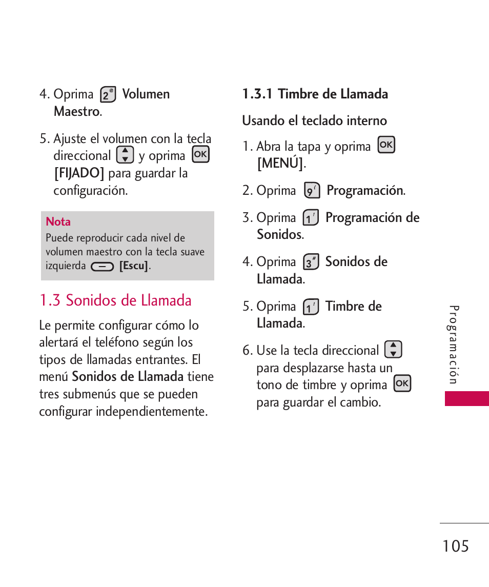 3 sonidos de llamada | LG ELLIPSE 9250  ES User Manual | Page 273 / 351