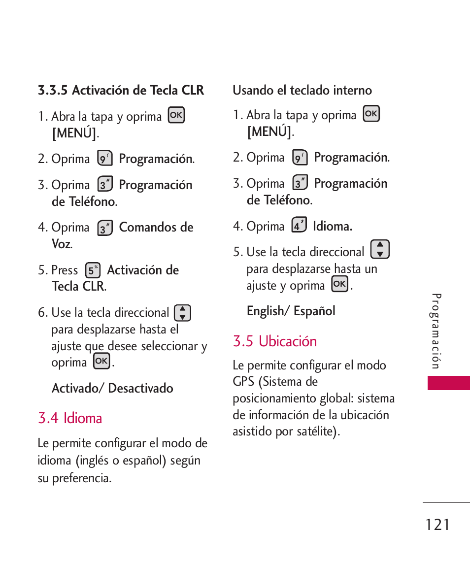 4 idioma, 5 ubicación | LG ELLIPSE 9250  ES User Manual | Page 289 / 351