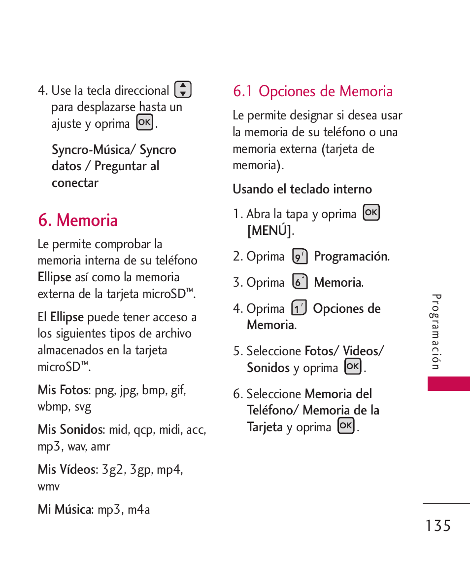 LG ELLIPSE 9250  ES User Manual | Page 303 / 351